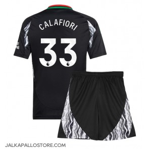 Arsenal Riccardo Calafiori #33 Vieraspaita Lapsille 2024-25 Lyhythihainen (+ shortsit)